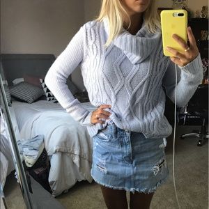 Light blue turtleneck sweater